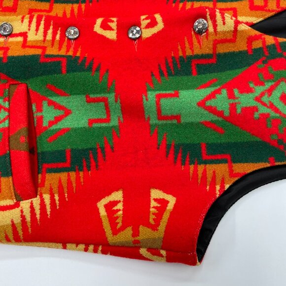 Vintage RARE Pendleton Southwestern Wool Vest | Size S Unisex OR M-XL Women's - Picture 11 of 15